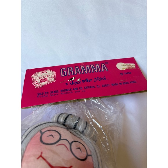 Vintage 1968 Joyce Miller Sears Gramma Grampa Cloth Dolls NIB Sealed - Picture 5 of 11